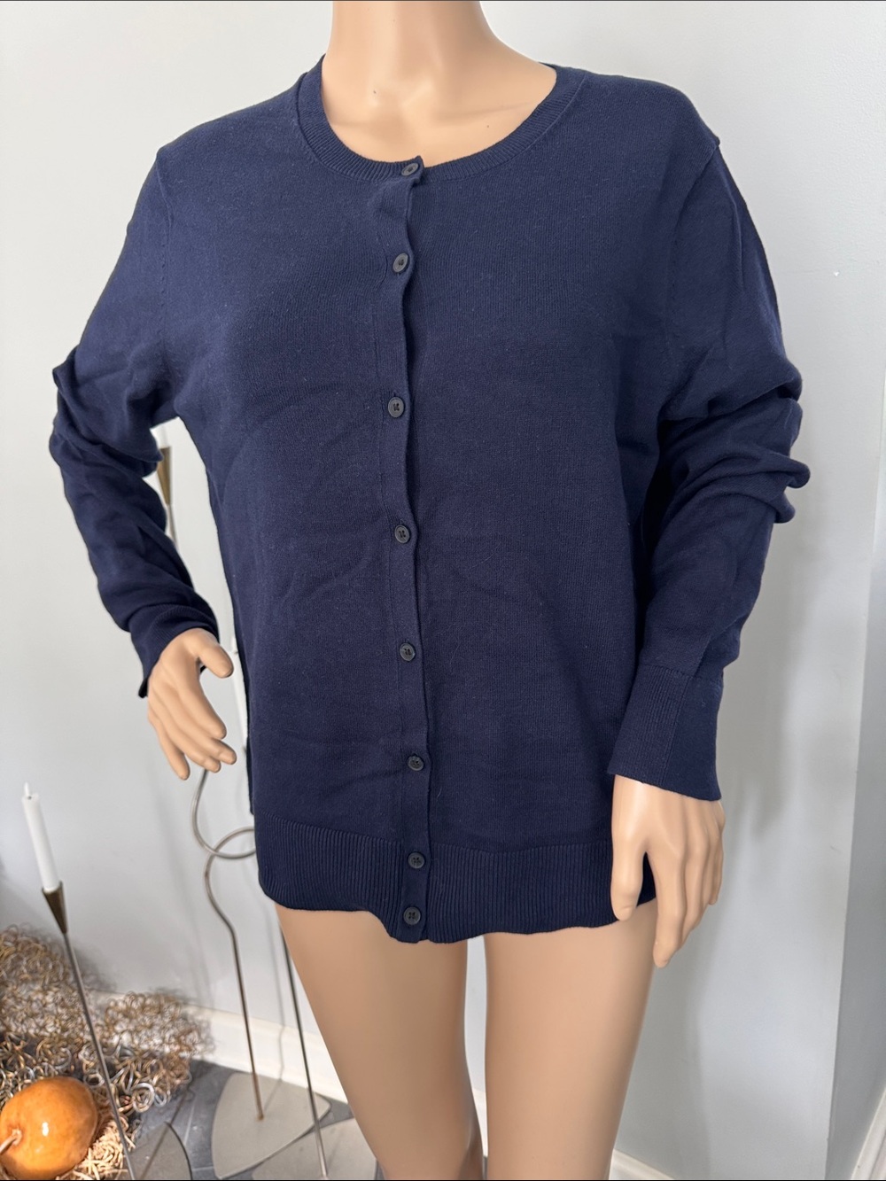 Classic GAP Navy Button-Front Women's Cardigan Sweater NWT